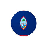 Autocollant rond drapeau guam en pvc résistant facile à poser