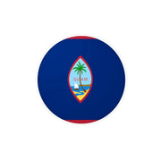 Autocollant rond drapeau guam en pvc résistant facile à poser