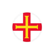 Autocollant rond drapeau guernesey pvc résistant