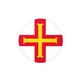 Autocollant rond drapeau guernesey pvc résistant