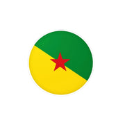 Autocollant rond drapeau guyane en pvc résistant