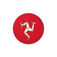 Autocollant rond drapeau île de man pvc résistant déco