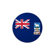 Autocollant rond drapeau îles malouines pvc résistant