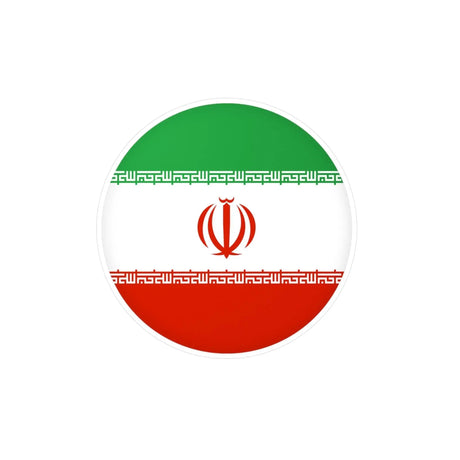 Autocollant rond drapeau iran en pvc résistant décoratif