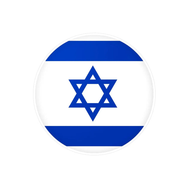 Autocollant rond drapeau israël en plusieurs tailles - pixelforma