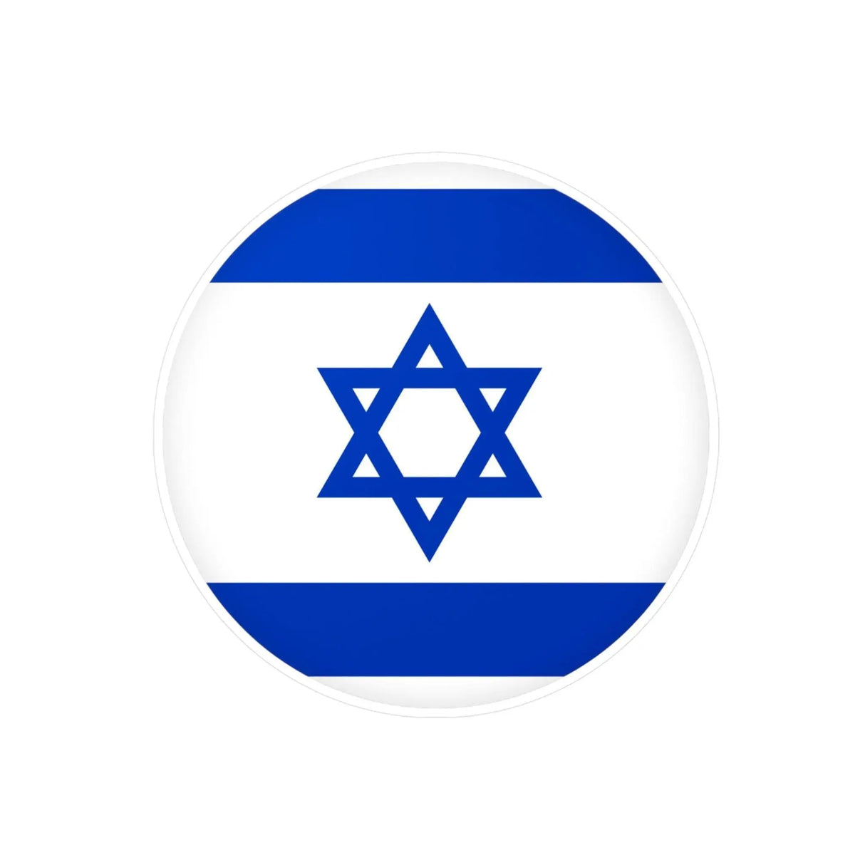 Autocollant rond drapeau israël en pvc décoratif résistant