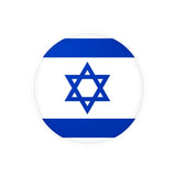 Autocollant rond drapeau israël en pvc décoratif résistant