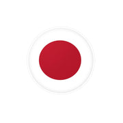 Autocollant rond drapeau japon pvc résistant décoratif