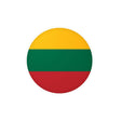 Autocollant rond drapeau lituanie pvc résistant