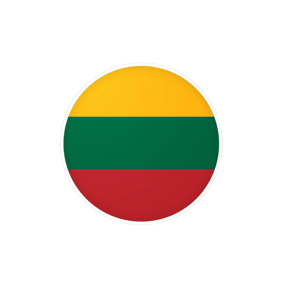 Autocollant rond drapeau lituanie pvc résistant