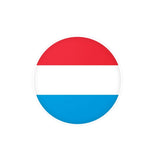 Autocollant rond drapeau luxembourg pvc résistant facile