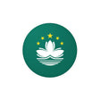 Autocollant rond drapeau macao en pvc résistant et décoratif