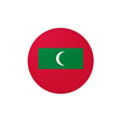 Autocollant rond drapeau maldives pvc résistant décoratif