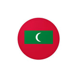 Autocollant rond drapeau maldives pvc résistant décoratif