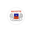 Autocollant rond drapeau mayotte pvc résistant décoratif