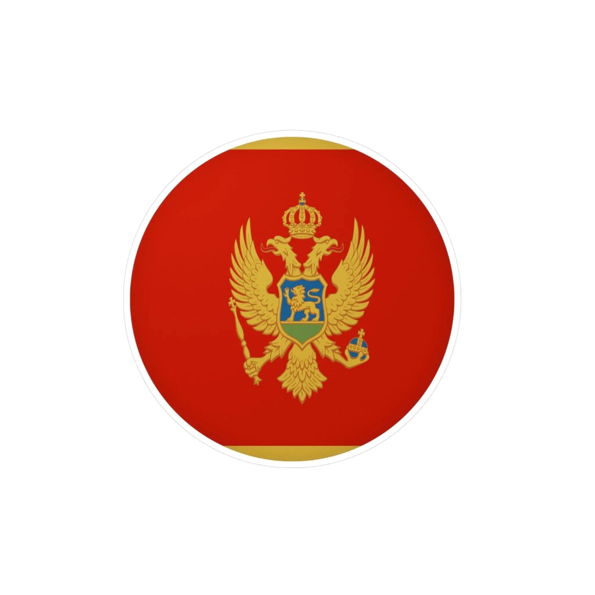 Autocollant rond drapeau monténégro pvc résistant