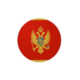 Autocollant rond drapeau monténégro pvc résistant