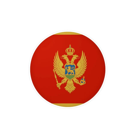 Autocollant rond drapeau monténégro pvc résistant
