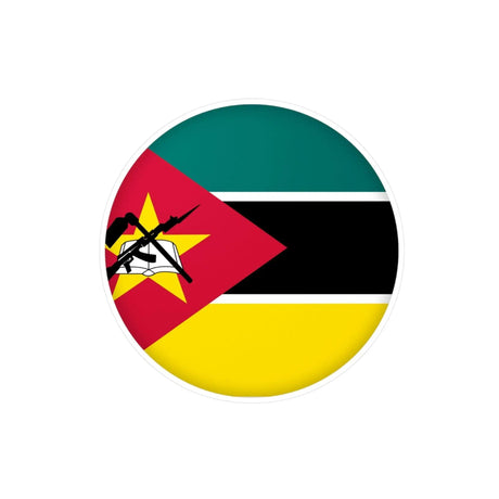 Autocollant rond drapeau mozambique pvc résistant décoratif