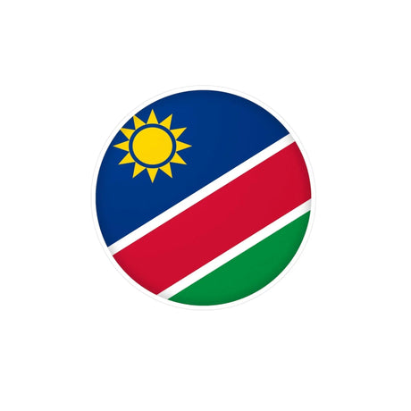 Autocollant rond drapeau namibie pvc résistant décoratif