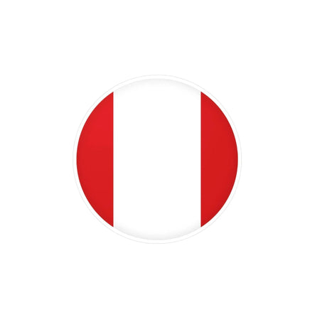 Autocollant rond drapeau pérou pvc résistant décoration