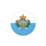 Autocollant rond drapeau saint-marin pvc résistant