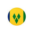 Autocollant rond drapeau saint-vincent-et-les-grenadines résistant