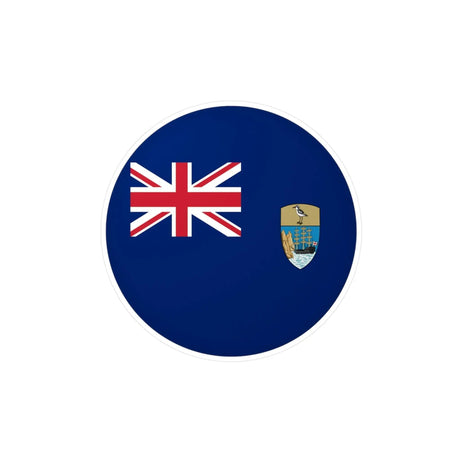 Autocollant rond drapeau sainte-hélène forme décorative