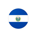 Autocollant rond drapeau salvador pvc résistant décoratif
