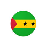Autocollant rond drapeau sao tomé-et-principe pvc décoratif