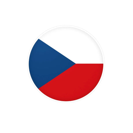 Autocollant rond drapeau tchéquie pvc résistant déco