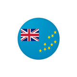 Autocollant rond drapeau tuvalu pvc résistant décoratif