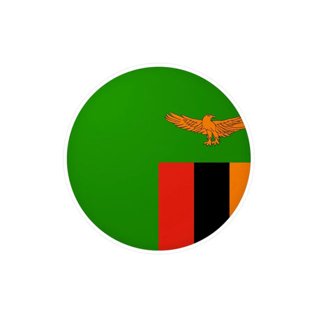 Autocollant rond drapeau zambie pvc résistant décoratif