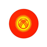 Autocollant rond kirghizistan pvc résistant facile à poser