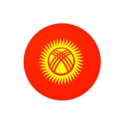 Autocollant rond kirghizistan pvc résistant facile à poser