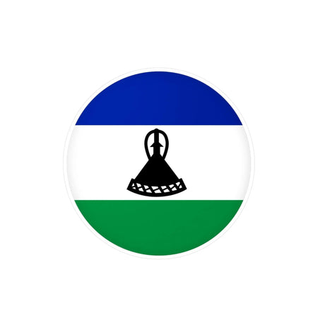 Autocollant rond lesotho en pvc résistant facile à poser