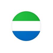 Autocollant rond sierra leone en pvc décoratif résistant