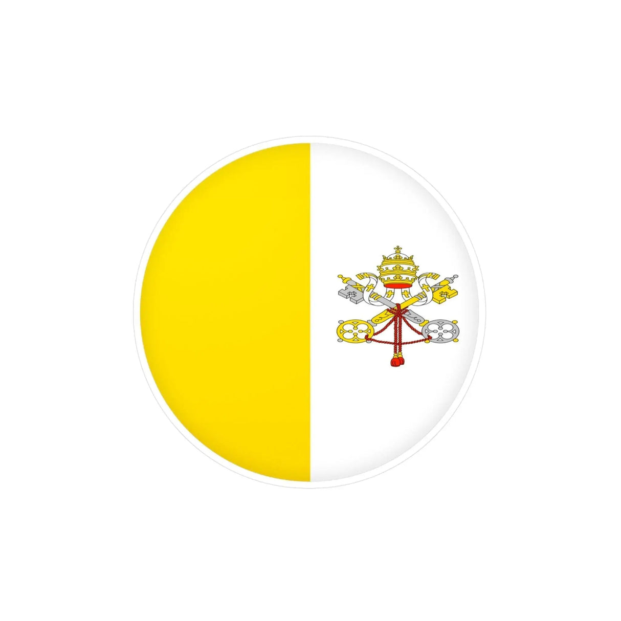 Autocollant rond vatican en pvc résistant à personnaliser