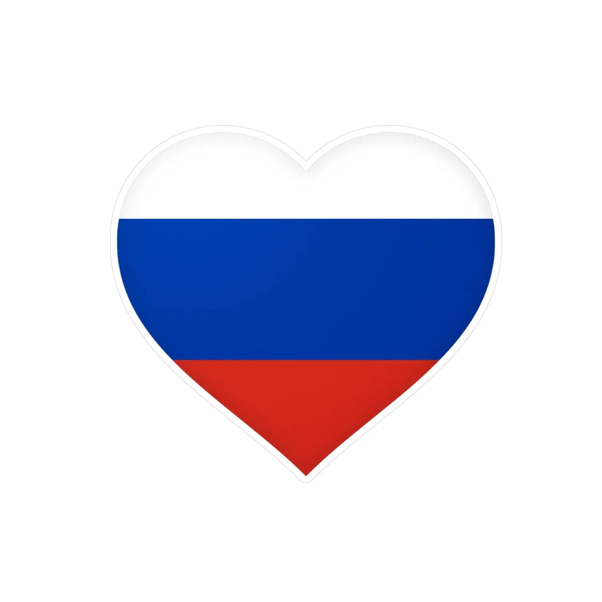 Autocollant russie forme cœur pvc résistant modèle unique
