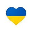 Autocollant ukraine forme cœur en pvc résistant décoratif