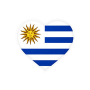 Autocollant uruguay forme cœur pvc résistant personnalisable