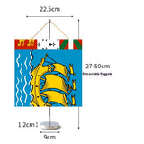 Fanion Table Drapeau Saint-Pierre-et-Miquelon en Polyester
