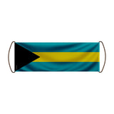 Bannière de défilement bahamas en polyester à main
