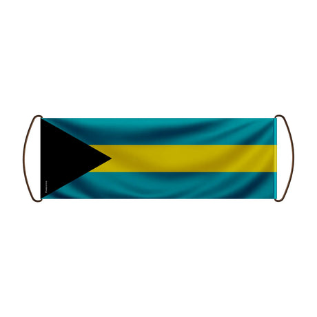 Bannière de défilement bahamas en polyester à main