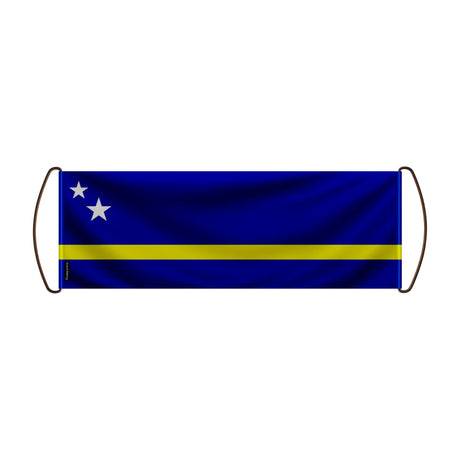 Bannière de défilement curaçao en polyester pour événements