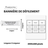 Bannière de défilement Drapeau Albanie en Polyester - Pixelforma 