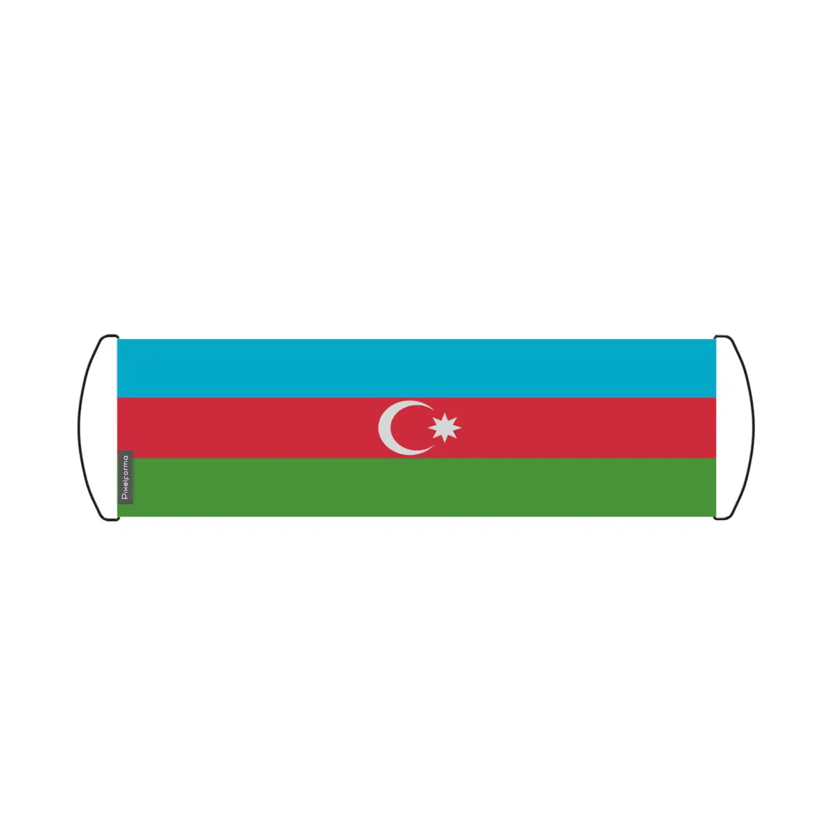 Bannière de défilement Drapeau Azerbaïdjan en Polyester - Pixelforma 