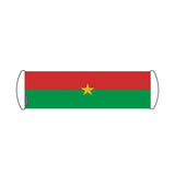 Bannière de défilement Drapeau Burkina Faso en Polyester - Pixelforma 