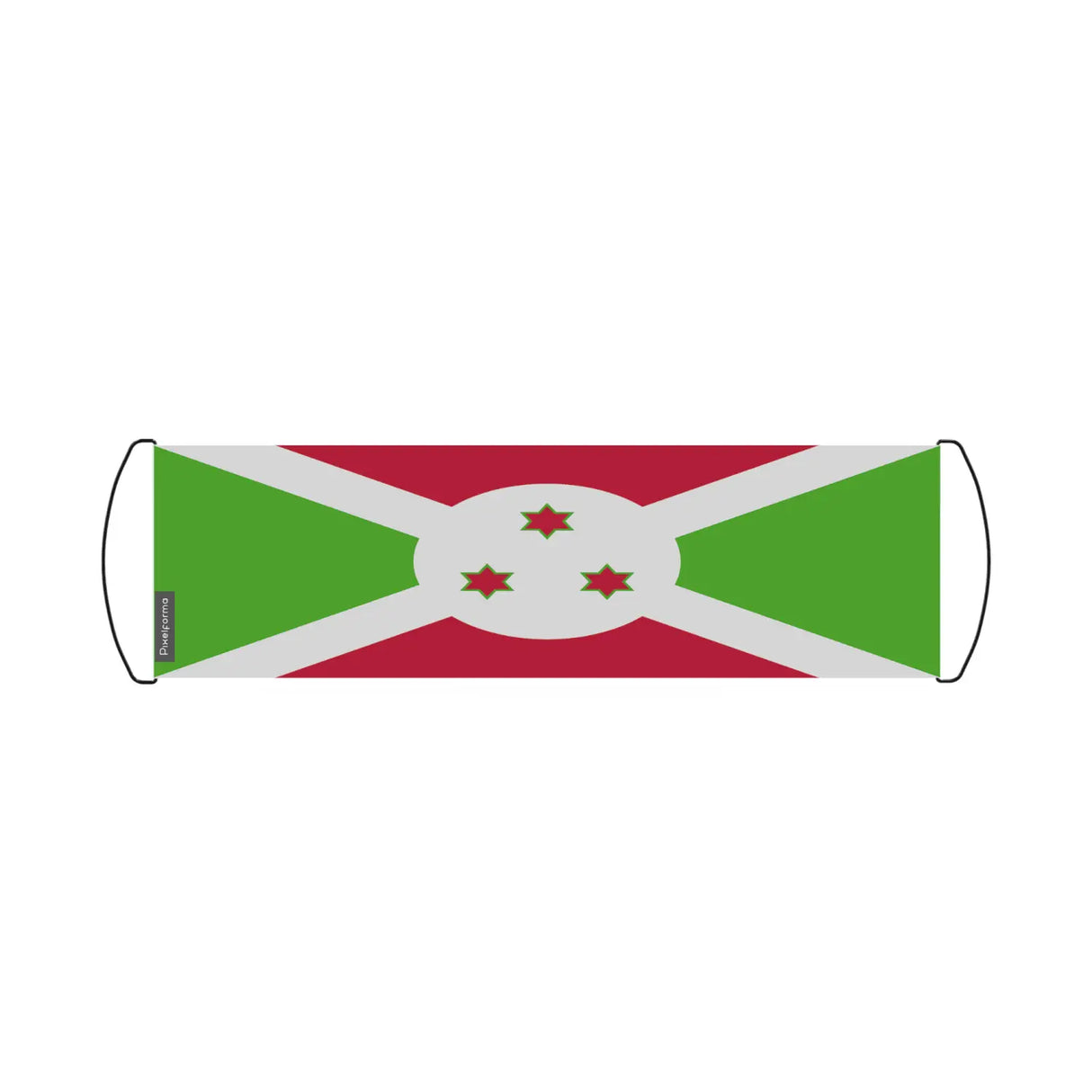 Bannière de défilement drapeau burundi en polyester - pixelforma