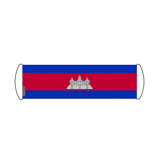 Bannière de défilement Drapeau Cambodge en Polyester - Pixelforma 